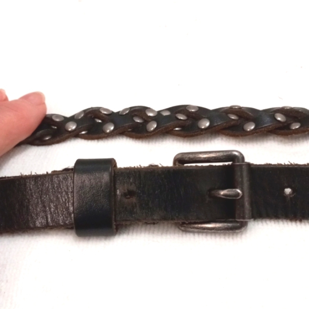 Brown Braided W/Studs Size S